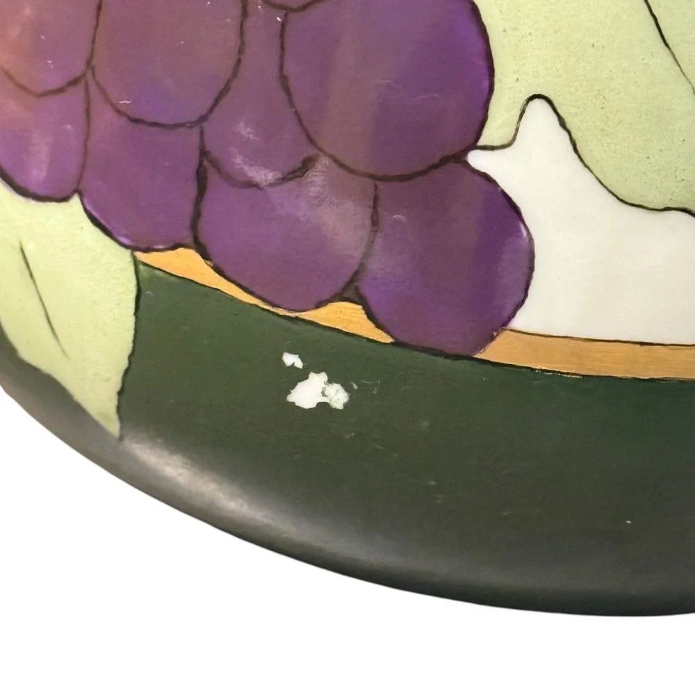 Vintage Vienna Austria Hand Painted Grapes Lemonade Set Pitcher 5 Cups Gold Trim